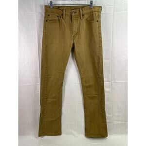 Levi Strauss 513 Men's Khaki Stretch Regular Straight 5-Pocket Jeans Size 31x32